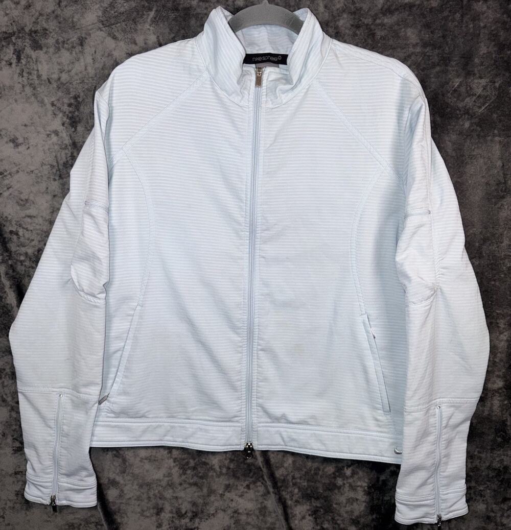 Nike Sphere Womens Full Zip Jacket XL Light Blue Running Training Activewear Y2K